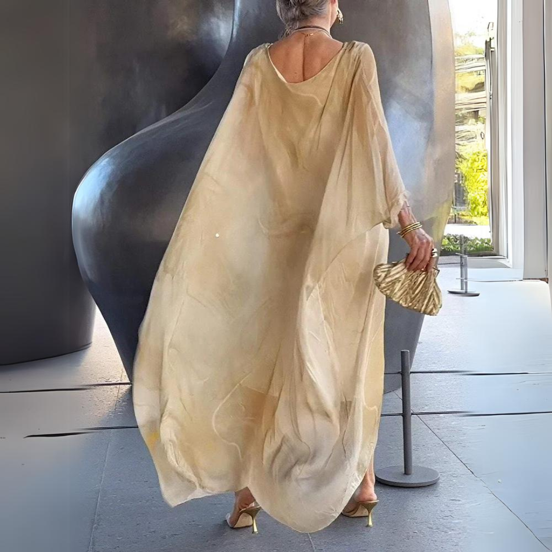 BIANCA / ELEGANT SILK CHIFFON DRESS